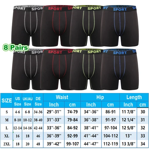 Mens 4/8 Pack Comfort Flex Boxer Briefs Fit Ultra Soft Bamboo Fiber Stretch Wick - Picture 24 of 28