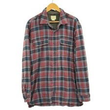 Vintage L.L. Bean Flannel Shirt Fleece Lined Men Large Tall Plaid Traditional