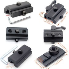 Quick Release QR Harris Style Bipod Sling Stud to 20mm Rail Adapter Black Matte