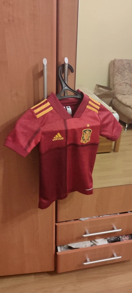 Maillot de football Adidas Espagne domicile football Euro2020 garçons 4-5 ans - Photo 1/4