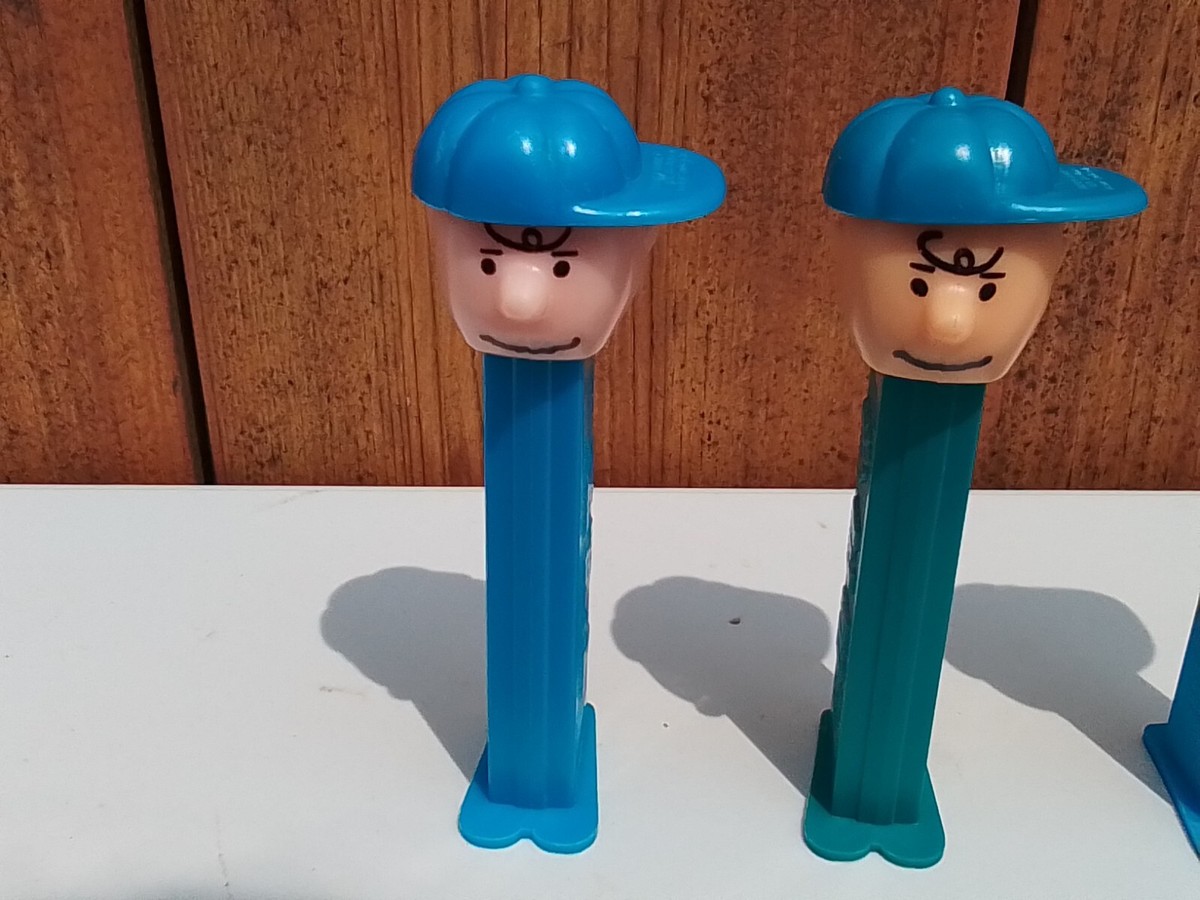 Vintage Pez Charlie Brown Blue Baseball Cap Hat Candy Dispensers