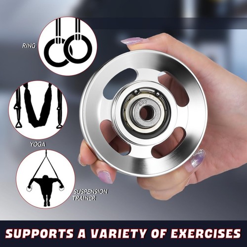 Puleggia Palestra Ruota Universale Home Gym Puleggia Sistema Ricambi 3.46x3.46x0.79in Argento - Foto 5 di 9