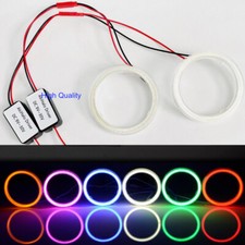 2x Led Cob Halo Ring Angel Eyes Car Lights For Headlight Fog Housing Drl Demon