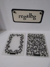 Xcut Universal Embossing Folder   FOLIAGE FRAME  and  Foliage Border. Lot of 2