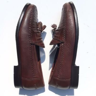 Brassboot Men Size 8 Dress Tassel Loafer Shoes Dark Brown  display picture 1