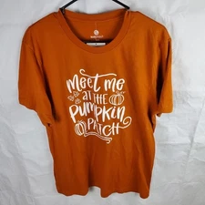 Marley Lilly Shirt Adult S/M Orange T-Shirt Tee Meet Me At The Pumpkin Patch New