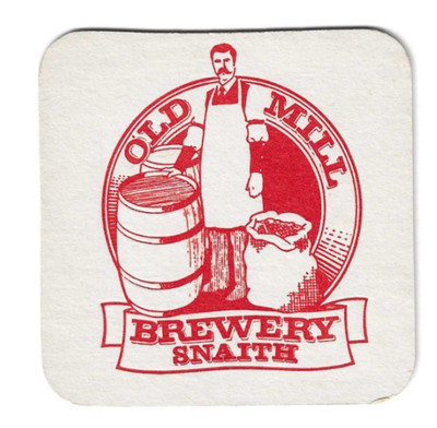 Bierdeckel Untersetzer Vintage alte Mühle Brauerei Snaith BULLION zum besten Bier gewählt 1985