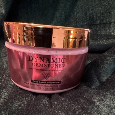Dynamic Gemstone Rose Quartz Body Butter Plant Stem Cell Hyaluronic Acid 10 oz