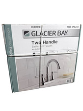 Glacier Bay Melina 4" Centerset Double Handle High-Arc Bathroom Faucet in Chrome