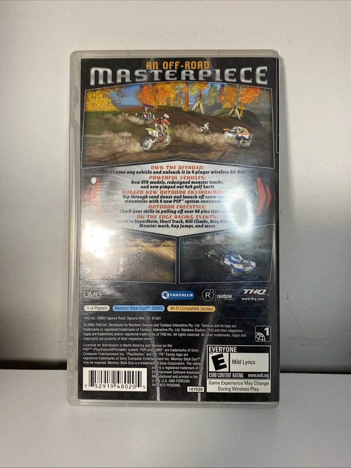 MX vs. ATV: On the Edge (Sony PSP, 2006) Game Black Label Complete In Box CIB - Image 2 of 4