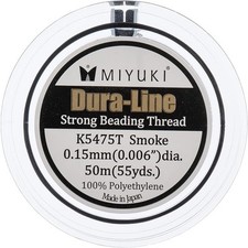 Miyuki Dura-line Strong Beading Thread 50m Smoke Grey 0.15mm Jewelry Making