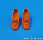 REPRO Vintage Barbie Doll Orange Pilgrim Shoes / Heels MINTY ~ 1990's