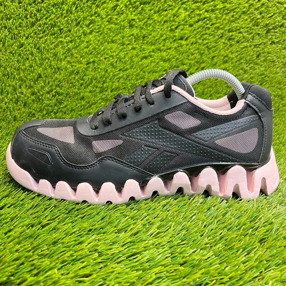 Sapatos de trabalho Reebok Zig Pulse masculino tamanho 10 preto rosa biqueira composta externa segurança - Imagem 3 de 4