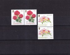 SA09c Guernsey 1997 Flowers mint pairs