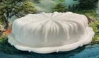 Vintage Fenton Milk Glass Cactus Butter Dish Excellent No Cracks Chips 8 X 4-1/2