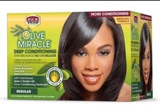 AFRICAN PRIDE OLIVE MIRACLE REGULAR DEEP CONDITION ANTI-BREAK NO-LYE RELAXER