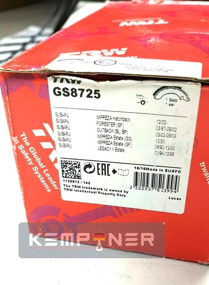 GS8725, original TRW, brake set rear for Subaru Legacy Impreza Outback - Image 3 of 4