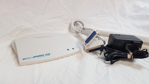 HP JETDIRECT 170X J3258B Vintage Print Server with PSU, Parallel Cable