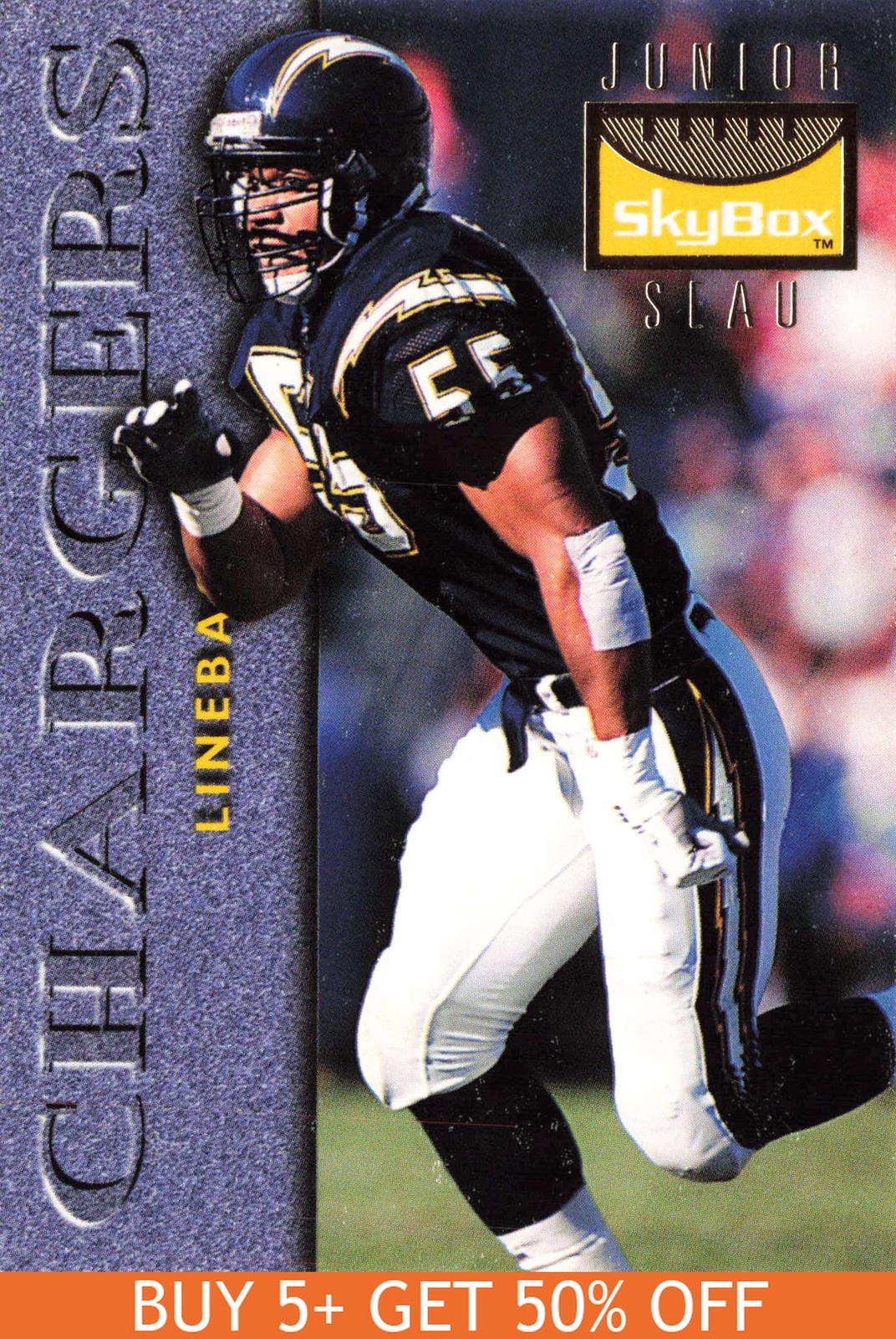 1995 SkyBox Premium #116 Junior Seau San Diego Chargers Football