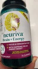 Neuriva, Brain + Energy, Natural Blackberry, 75 Gummies Exp 03/2026