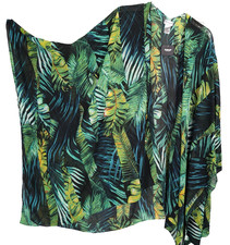 1X 2X 3X ONE SIZE Avenue Tropical Crepe de Ch...