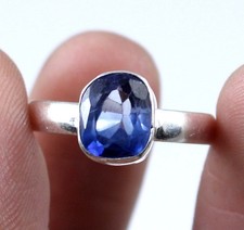 Certificato Naturale Zaffiro Blu 5.10 Cuscino CT Gemma Uomo Fresco Anello Design