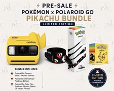 Pok mon Polaroid Go Generation 3 Pikachu, Strap 16 Pack Film Bundle PRESALE