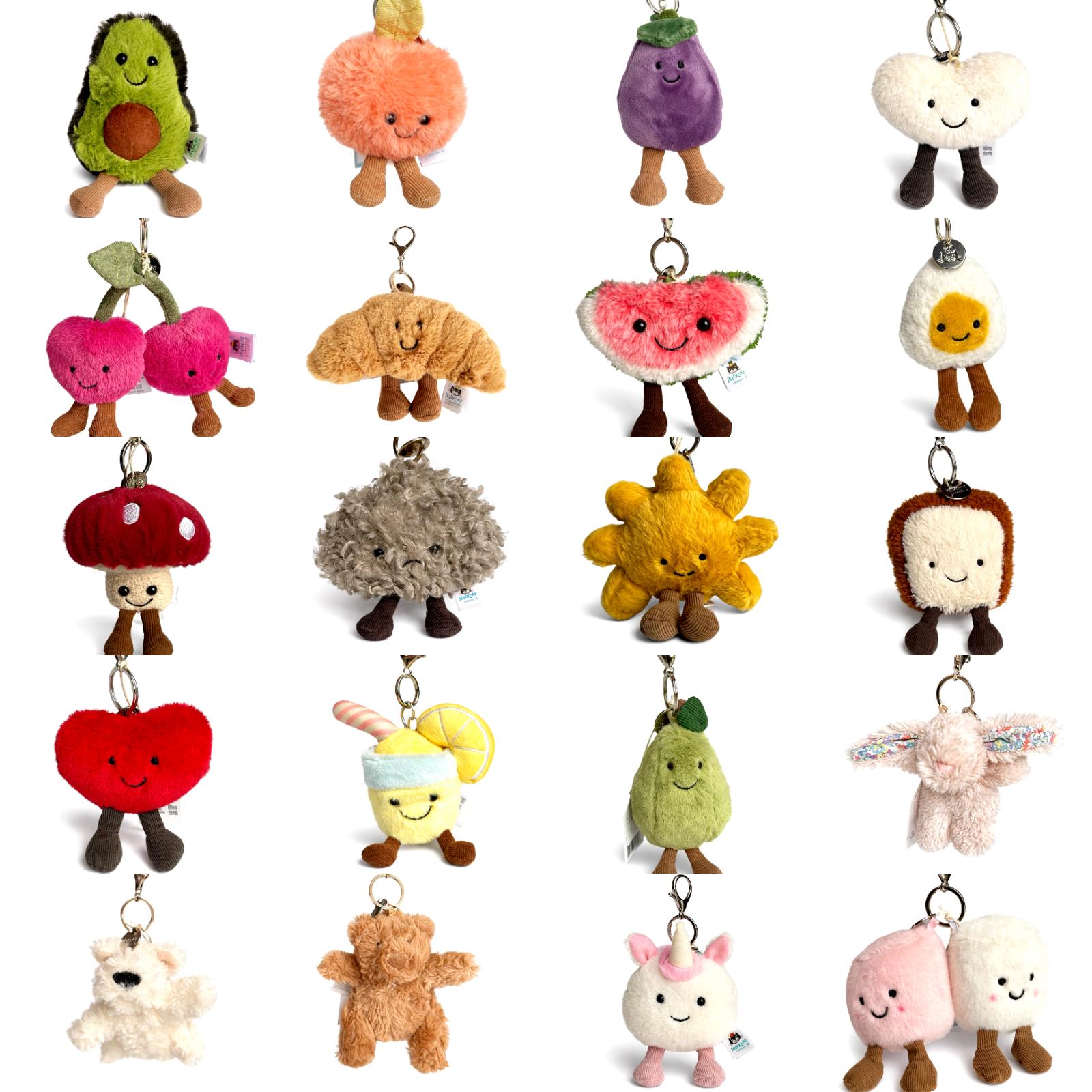Cute Plush Bag Charm Keychain