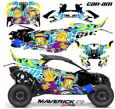 UTV Graphics Decals Stickers for Can-Am Maverick R 2DR 2024-25