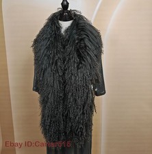 100 Real Mongolia Lamb Fur Scarf /fur Collar/ Fur Neck Wrap/ Women Cape