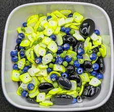 5oz Mystery Bead Soup Bag: Mixed Loose Shell DIY Craft Jewelry Beading🖤💚💛💙