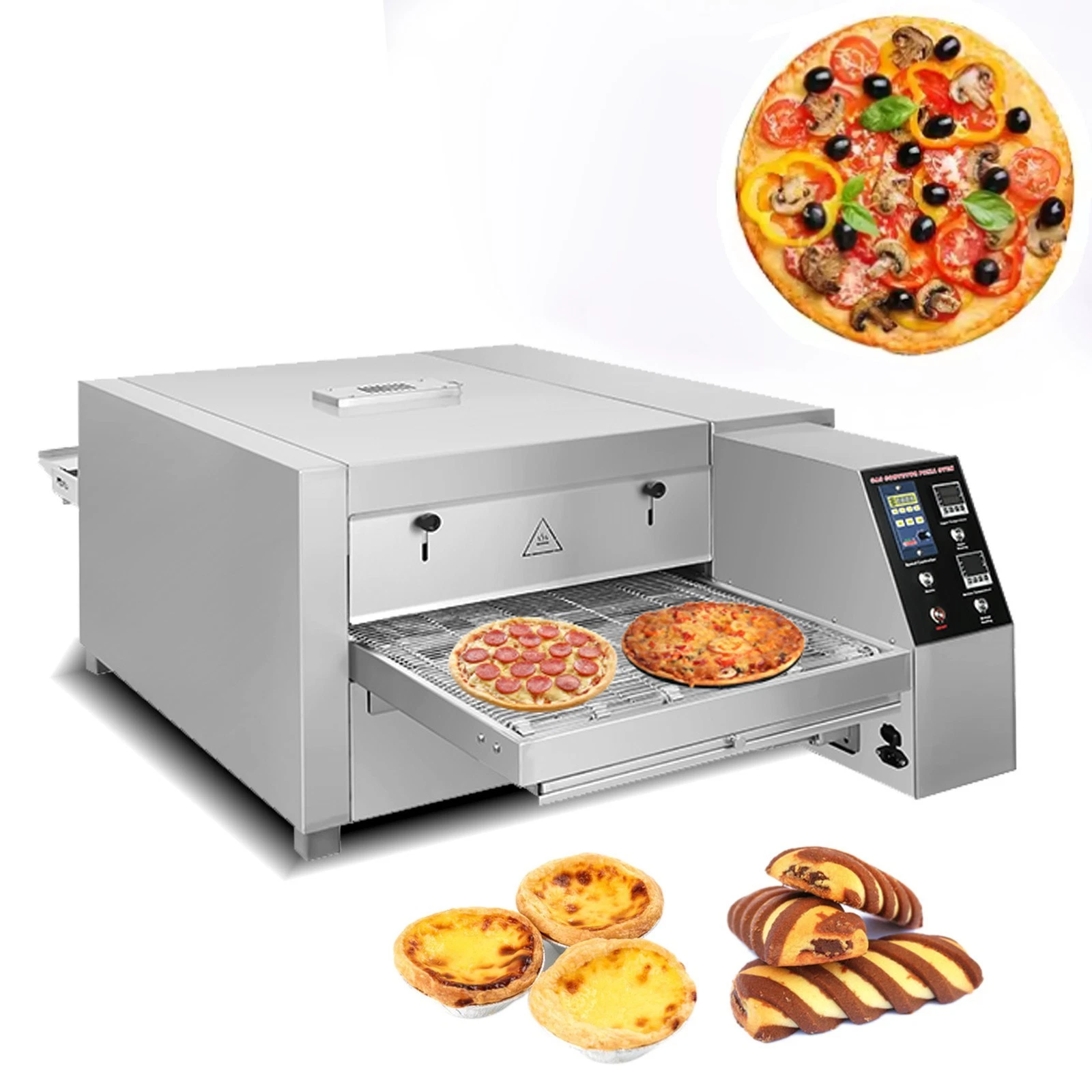 Kolice Commercial Gas Heating Conveyor Pizza Oven 18 inches Belt Baking Oven
Opens in a new window o