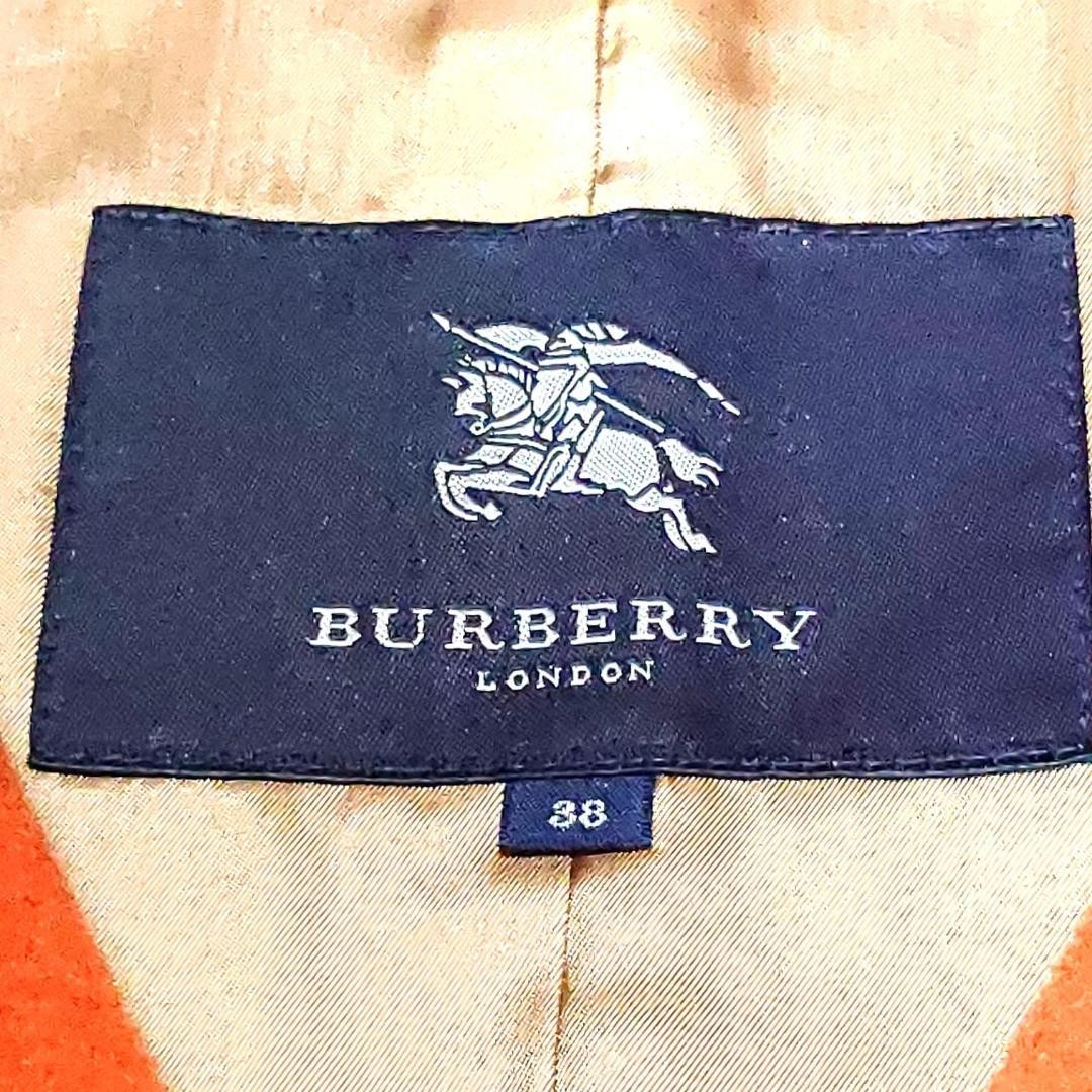 BURBERRY LONDON Trench Coat Red Cashmere Blend Nova Check Size 38/US:S Auth image 7