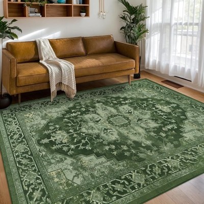 Teppich Waschbar 160x230cm Boho Teppiche Wohnzimmer Schlafzimmer Rutschfest