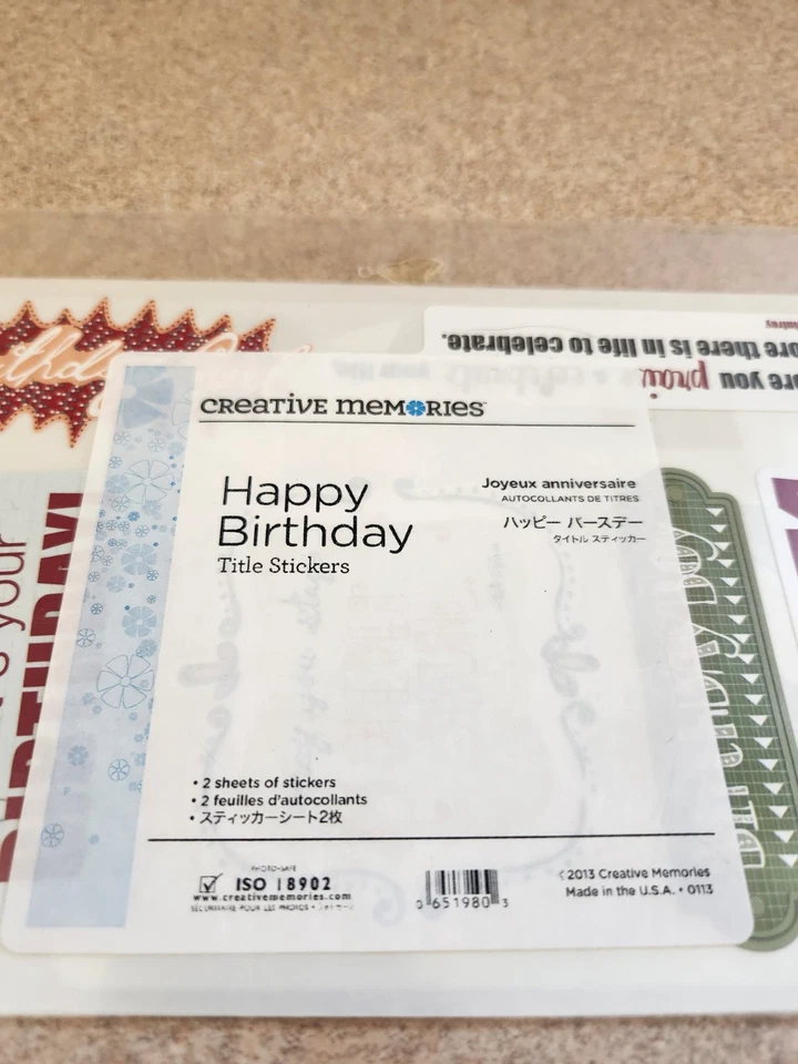 Creative Memories Happy Birthday Title Stickers - Image 2 of 3