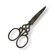 Antique Italian Scissors "Garantito Patentato" - Ornamental Scrollwork 10cm
