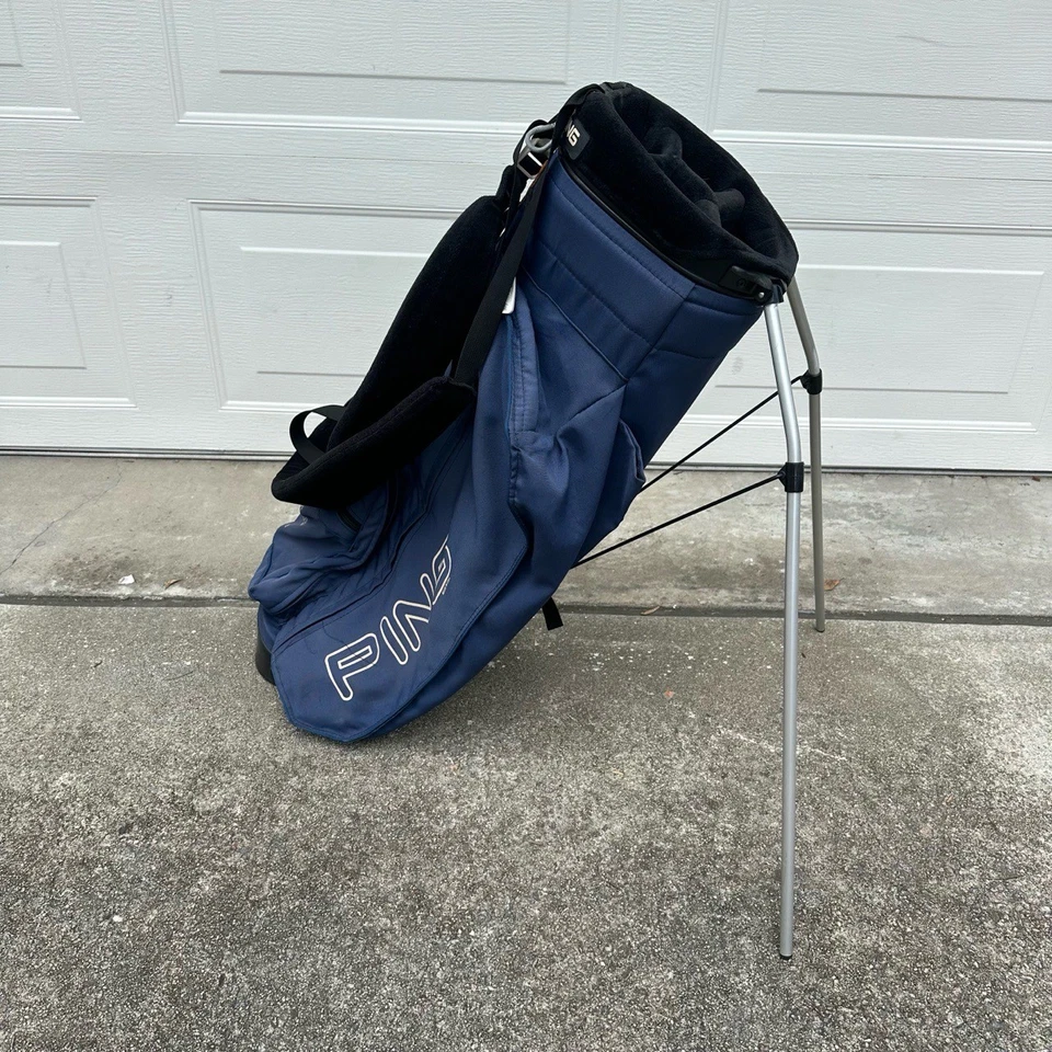 Ping Vintage 4-Way Divider Golf Blue Stand Bag Carry Bag - Image 3 of 4