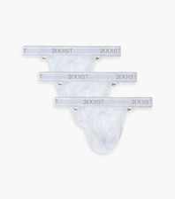 2(X)IST Mens Essential Cotton Y-Back Thong 3-...