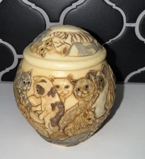 Jardinia "Cats Galore"  Cat Urn Harmony Kingdom Collection