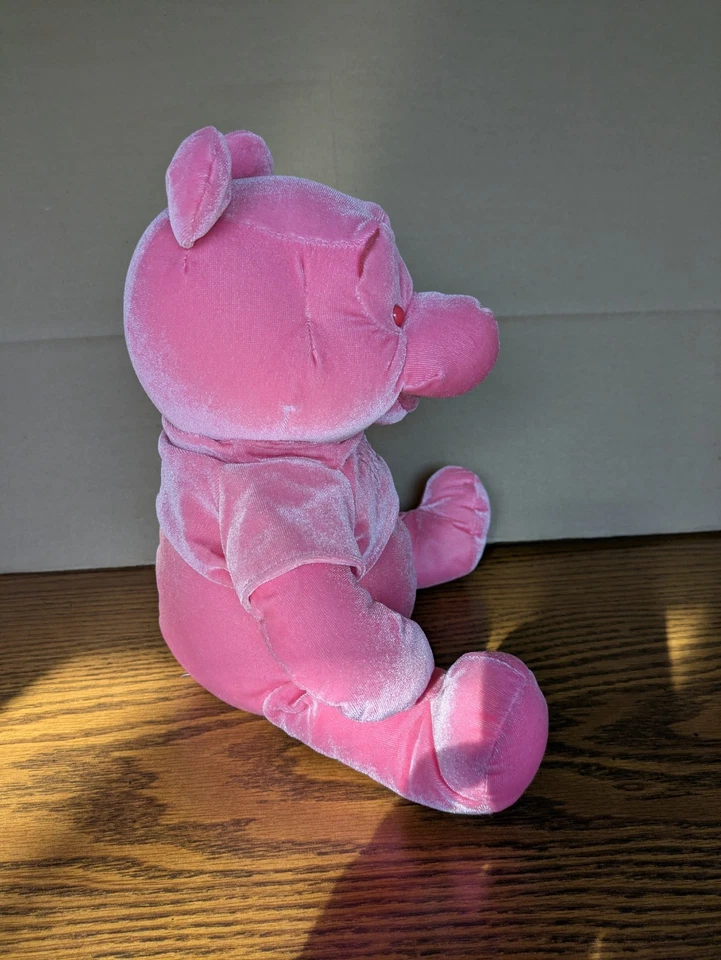 Disney Store Todo Rosa Winnie The Pooh Oso Peluche 11" Terciopelo Dulce Cosquillas Pooh Foto 3 de 4