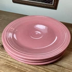 4 DINNER PLATES peony pink HOMER LAUGHLIN FIESTA WARE 10.5" Lead Free USA