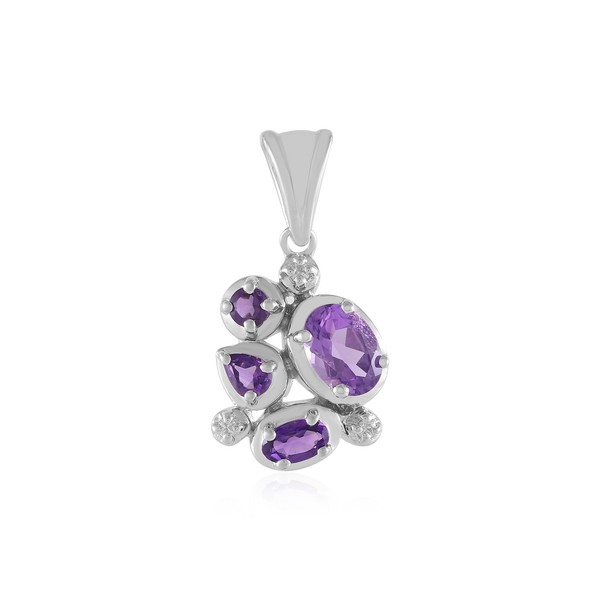 Cavill Amethyst AnhäNger 925 Silber 1,25Ct Oval Tropfen Damen Echtschmuck-image