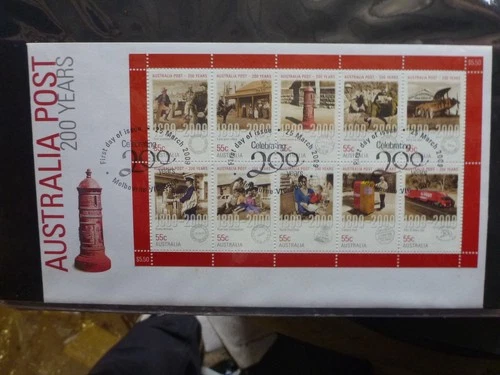 AUSTRALIA 2009 200yrs of Australia Post Mini sheet First Day Cover