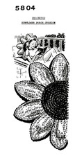 Sunflower Porch Cushion Pillow Pattern 5804 Reprint