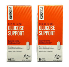 Set of 2 - Hydroxycut Pro Clinical Glucose Support Sup., 60 Capsules, Exp 6/27