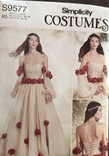 Simplicity Sewing Pattern S9577 Renaissance Costume Dress Historical 14-22 Uncut