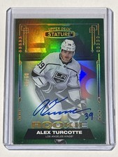 2021-22 Upper Deck Stature Alex Turcotte Rookie Auto Green /50 RC Kings