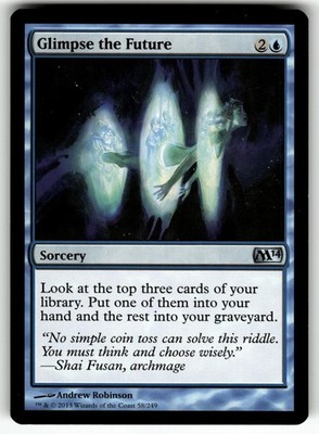 Glimpse the Future 58 Uncommon Magic 2014 (M14) Magic: The Gathering Near Mint