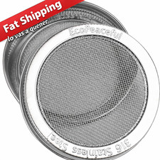 2-Pack Stainless Steel Sprouting Lids for Wide Mouth Mason Jars  Rust-Proof Mesh