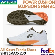 YONEX Scarpe Tennis POWER CUSHION ECLIPSION 5 UOMO AC Bianco Marrone SHTE5MAC 230 NUOVE